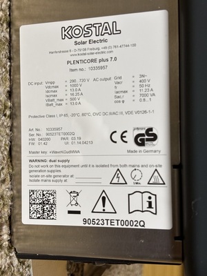 KOSTAL — PLENTICORE plus 7.0