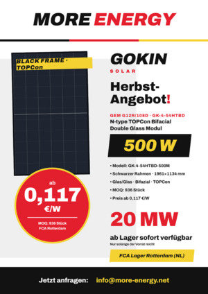   Gokin Solar Co. Ltd. — GK-4-54HTBD 500w