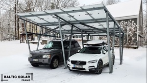 BALTIC SOLAR FRAME — Solarcarport mit PV-Modulen
