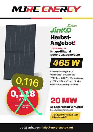 JinkoSolar — JKM465N-48QL6-BDV