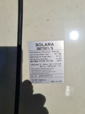 Solara — SM 7001S (167Wp)