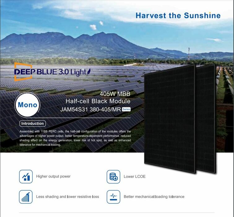 Solar Panel - Ja Solar - Jam54S31 Full Black 395W - 395Wp - Mono - Secondsol