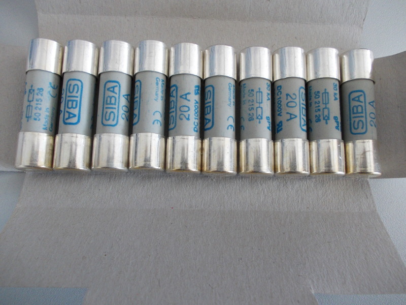 10x Siemens 3NW6 230-1 3NW6230-1 Zylindr. Sicherungseinsätze -unused