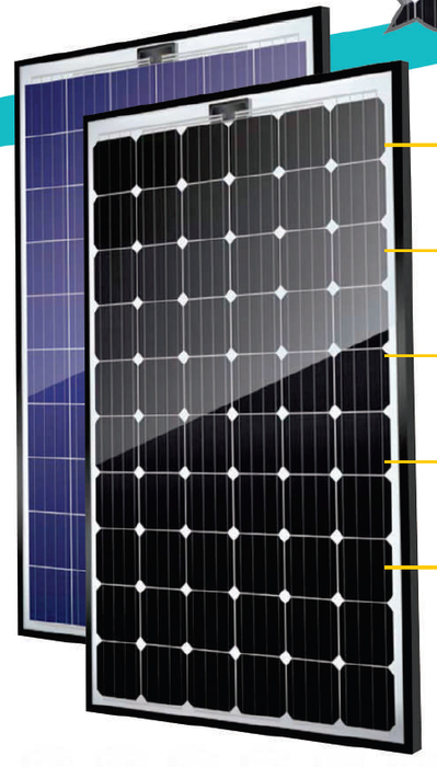 Solar Panel - Solitek cells - SOLID FRAMED 300w - 300Wp - Mono - Secondsol