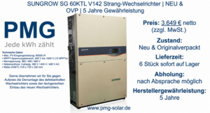   Sungrow — SUNGROW SG60KTL V142 NEU OVP S