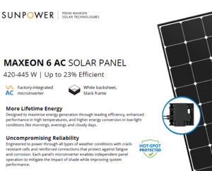   SunPower — PVM SPR-MAX6-445-E4-AC