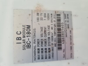 IBC Solar — IBC MonoSol 180 HS