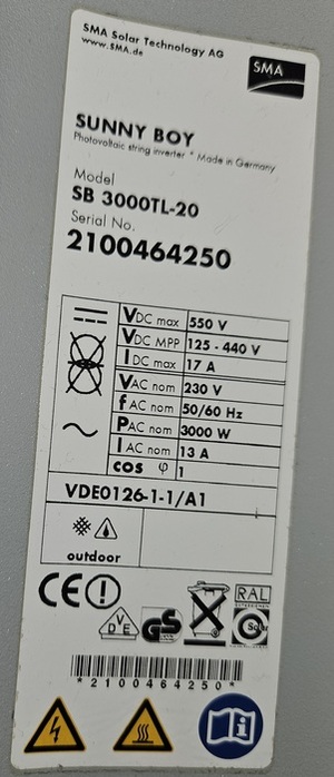   SMA — SB 3000TL-20