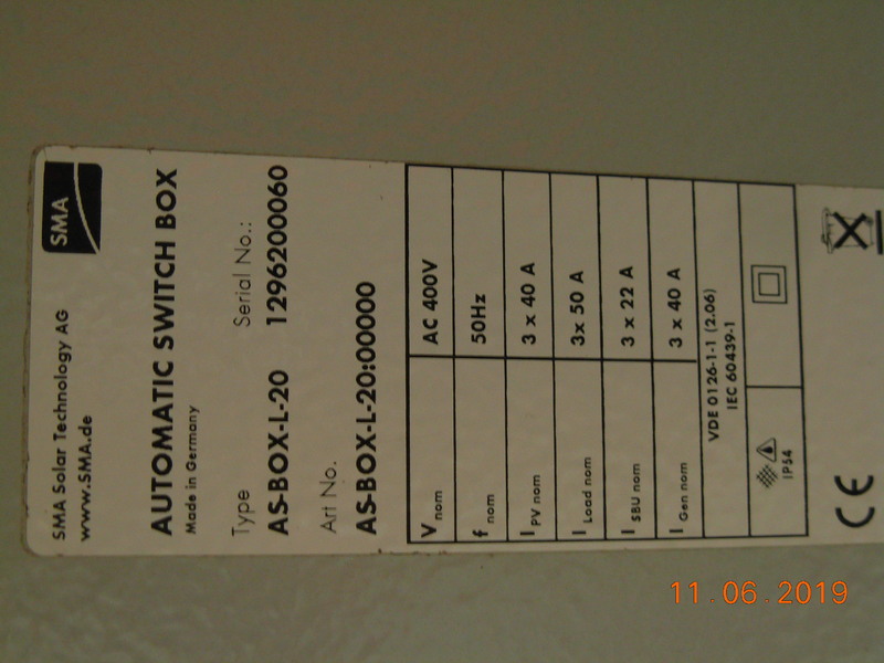 Omvormers SMA Automatic Switch Box AS BOXL20 Centraal Secondsol